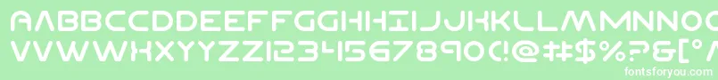 フォントPlanetncompact – 緑の背景に白い文字