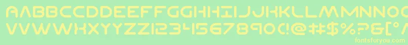 Planetncompact Font – Yellow Fonts on Green Background