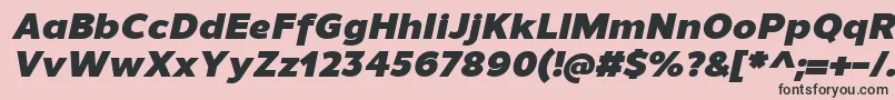 UnimanBlackitalic Font – Black Fonts on Pink Background