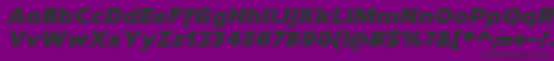 UnimanBlackitalic Font – Black Fonts on Purple Background