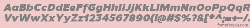 UnimanBlackitalic Font – Gray Fonts on Pink Background