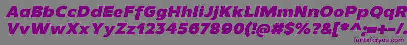 UnimanBlackitalic-fontti – violetit fontit harmaalla taustalla