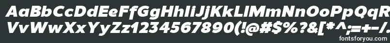 UnimanBlackitalic-fontti – valkoiset fontit