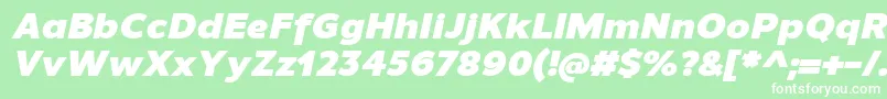 フォントUnimanBlackitalic – 緑の背景に白い文字