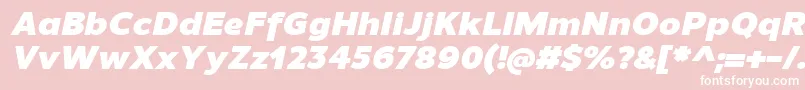 UnimanBlackitalic Font – White Fonts on Pink Background