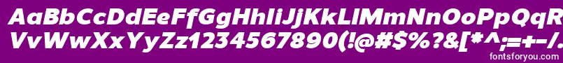 UnimanBlackitalic Font – White Fonts on Purple Background