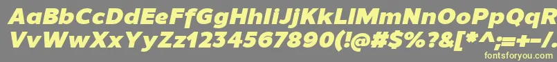 UnimanBlackitalic Font – Yellow Fonts on Gray Background