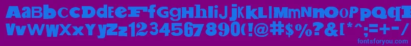 SaltPetNonEroded Font – Blue Fonts on Purple Background