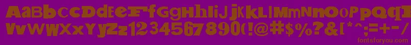 SaltPetNonEroded Font – Brown Fonts on Purple Background