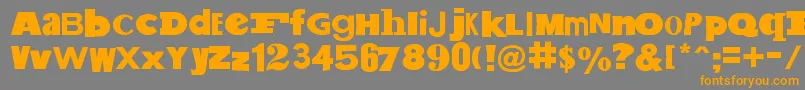 SaltPetNonEroded Font – Orange Fonts on Gray Background