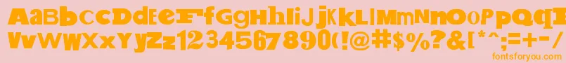 SaltPetNonEroded Font – Orange Fonts on Pink Background