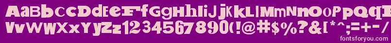 SaltPetNonEroded Font – Pink Fonts on Purple Background