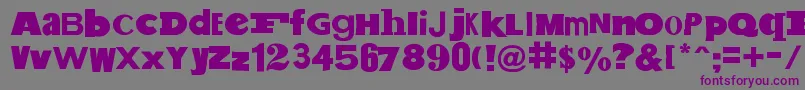 SaltPetNonEroded Font – Purple Fonts on Gray Background