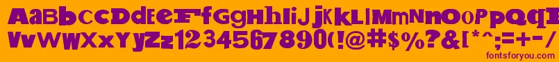 Czcionka SaltPetNonEroded – fioletowe czcionki na pomarańczowym tle