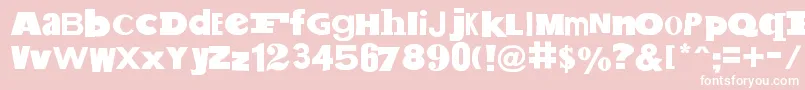 SaltPetNonEroded Font – White Fonts on Pink Background