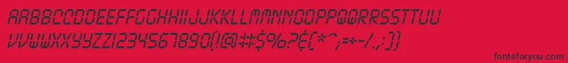 TickingtimebombbbItal Font – Black Fonts on Red Background