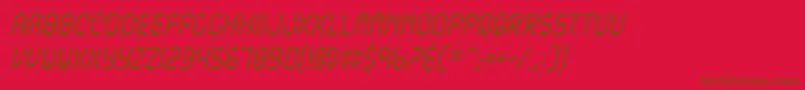 TickingtimebombbbItal Font – Brown Fonts on Red Background