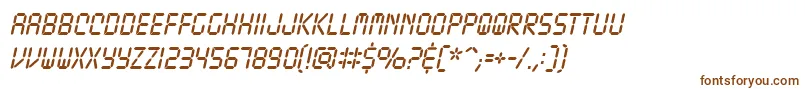 Шрифт TickingtimebombbbItal – коричневые шрифты на белом фоне