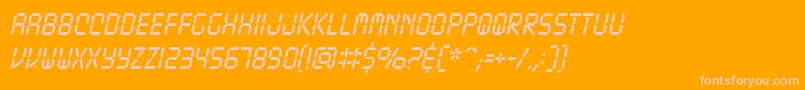 フォントTickingtimebombbbItal – オレンジの背景にピンクのフォント
