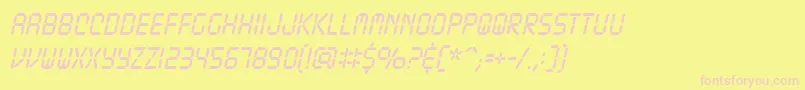 Шрифт TickingtimebombbbItal – розовые шрифты на жёлтом фоне