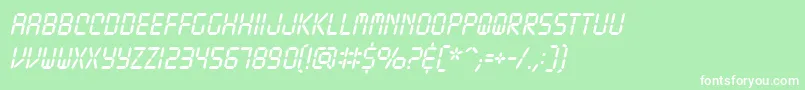 TickingtimebombbbItal Font – White Fonts on Green Background