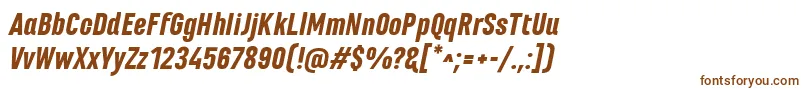 MarianinaFyBlackItalic-fontti – ruskeat fontit valkoisella taustalla