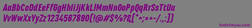 MarianinaFyBlackItalic Font – Purple Fonts on Gray Background