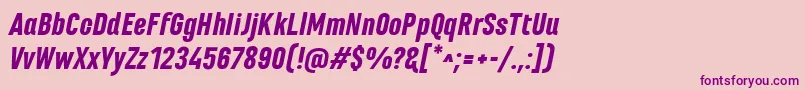 MarianinaFyBlackItalic Font – Purple Fonts on Pink Background