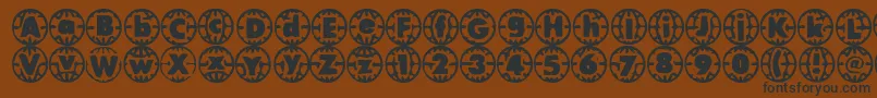 Vintv ffy Font – Black Fonts on Brown Background