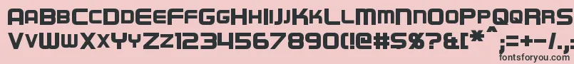 フォントRegenBold – ピンクの背景に黒い文字