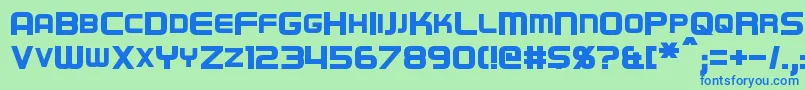 RegenBold-fontti – siniset fontit vihreällä taustalla