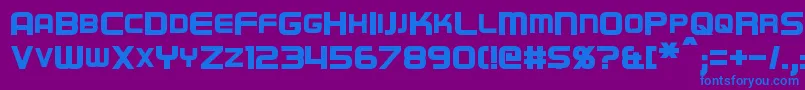 RegenBold-Schriftart – Blaue Schriften auf violettem Hintergrund
