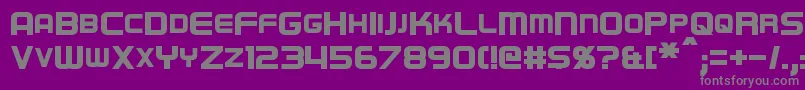 フォントRegenBold – 紫の背景に灰色の文字