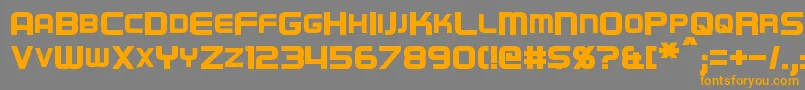 フォントRegenBold – オレンジの文字は灰色の背景にあります。