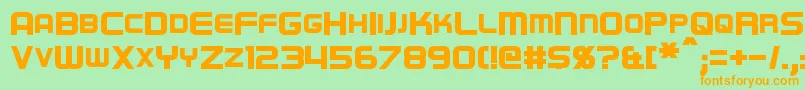 RegenBold Font – Orange Fonts on Green Background