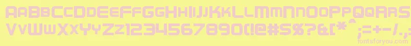 RegenBold Font – Pink Fonts on Yellow Background