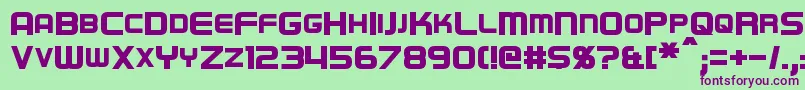 Шрифт RegenBold – фиолетовые шрифты на зелёном фоне