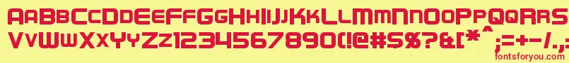 RegenBold Font – Red Fonts on Yellow Background