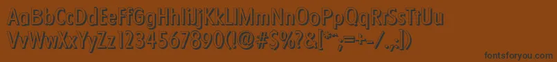 FloridashadowRegular Font – Black Fonts on Brown Background