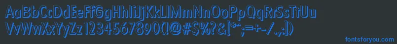 FloridashadowRegular Font – Blue Fonts on Black Background
