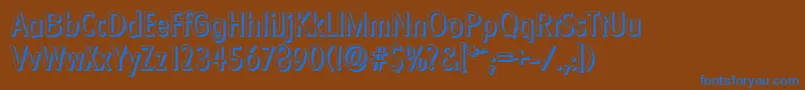 FloridashadowRegular Font – Blue Fonts on Brown Background