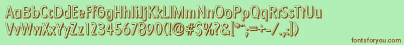 FloridashadowRegular Font – Brown Fonts on Green Background