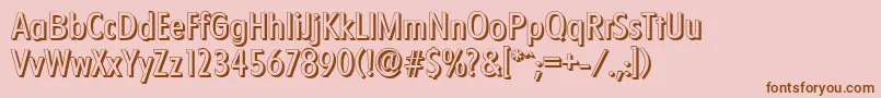 FloridashadowRegular Font – Brown Fonts on Pink Background