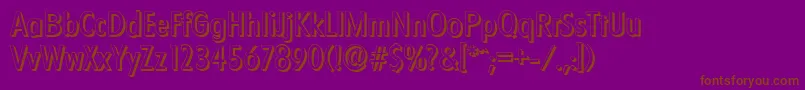 FloridashadowRegular Font – Brown Fonts on Purple Background