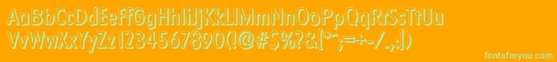 FloridashadowRegular Font – Green Fonts on Orange Background