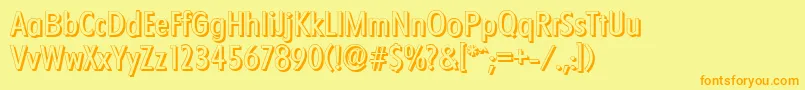 FloridashadowRegular Font – Orange Fonts on Yellow Background