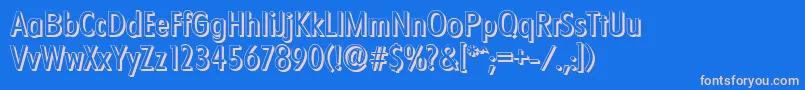 Police FloridashadowRegular – polices roses sur fond bleu