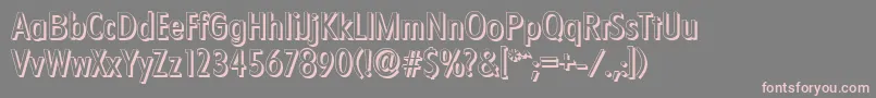FloridashadowRegular Font – Pink Fonts on Gray Background