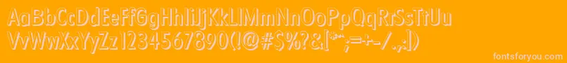 FloridashadowRegular Font – Pink Fonts on Orange Background