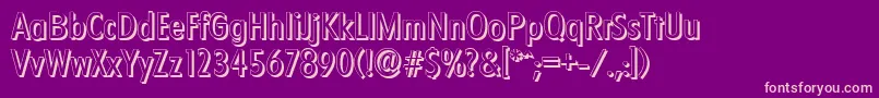 FloridashadowRegular Font – Pink Fonts on Purple Background